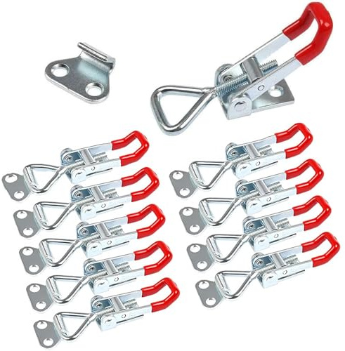 Loquet à Bascule en Métal, ZKSMNB 10pcs GH-4001 Sauterelles de Menuisier Réglable, loquet de Serrage pour Armoire, Port, capacité de 100 kg