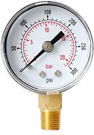 Stahlwaage, wirtschaftliches Allzweck-Manometer mit Messinginnenflächen für Gas, Wasser, Kraftstoff, Liqu, Reifendruckmesser, Wasser, digitales Manometer, Barometer, Messgerät, Gasregler, Vakuumtester