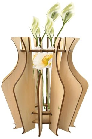 Puzzle Vases for Flowers - Bouquet Stand Building Set | Wood Puzzle Flower Vase, Rustic Centerpieces for Wedding Home Table Flower Décor