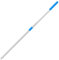 vidaXL Telescopic Pitchfork Handle - Adjustable Silver Steel Fork Replacement with Non-Slip Grip for Farm & Garden