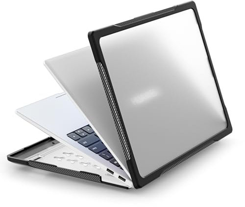 Funda compatible con Huawei MateBook 14 2021/2022/2023, marco de TPU antirotura + PC, cubierta antihuellas, carcasa rígida de plástico compatible con Huawei MateBook 14 (transparente)