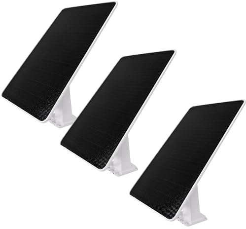 NIVIAN Lot de 3 panneaux solaires pour caméras de sécurité IP | Installation facile avec support réglable | 9 W Puissance parfaite en faible luminosité | Compatible avec Ezviz C3A et BC1C