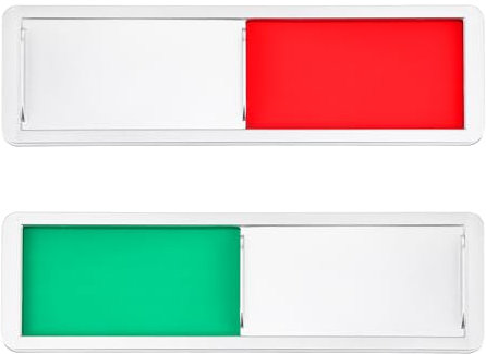 Panneau coulissant sans occupation, Auto-Adhésif Ouvert Signe Fermé Indicateur, Panneaux avec fonction coulissante,17.7 x5.2 x0.5cm-pour Salle De Bains Maison Bureau La Salle de Conférence