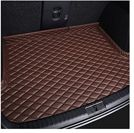 GODSLLY Kompatibel mit MINI Convertible R52 2004-2009, Custom Car Leather Boot Mats mit Erhöhtem Rand, All Weather Heavy Duty Leather Boot Mats,5-Coffee