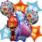 8Stk Folienballon für Element des Wahnsinns, Animation Project Geburtstagsballon,Elemental ballon Inklusive Wasser-Elementar-Ballon, Feuer-Elementar-Ballon und Fünfeck-Ballon