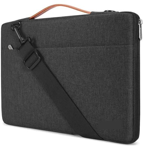 GCYEIDMA Custodia for borsa for laptop Custodia for notebook impermeabile da 10-17 pollici Borsa a tracolla for computer Borsa Per Laptop(Drak Grey,10 inch)