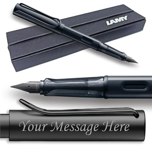 Lamy Al-Star Fountain Pen - Choose Colour/Nib Width (GIFT BOXED) - Engraving Available (Fine Nib, Black)