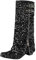 Stivali per Polpacci grossi Stivali Texani Donna Estivi con Tacco Alto Stivaletti Donna con Tacco e Plateau Discoteca Stivali Donna Texani Neri Stivali Donna Pelle Estivi Creeper Shoes