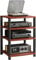 Yoeoefuo HiFi Rack Plattenregal Phonoschrank 4-stufige Audio-Rack Unterhaltungs-Stereo-Komponenten-Aufbewahrungsregal AV-Medienständer Multimedia-Rack TV-Regal(Style 2)