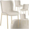 TecTake® Lot de 4 Chaises de Salle à Manger ergonomiques Design scandinave Confortable, Aspect Velours, Pieds en métal doré, Chaise Cosy pour Salon, Chambre, Chaise Coiffeuse, Chaise de Bureau