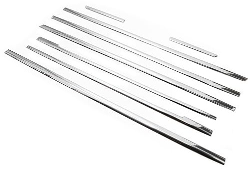 RECAMBO Fensterleisten aus Edelstahl - poliertes Chrom-Zierleisten-Set für Fensterlinie & Schiebetür - passend für Mercedes V-Klasse W447 ab 2014, mittlere Version, 1 Schiebetür