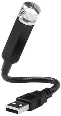 JVDDI Star Ceiling Light Kit Mini 5V USB Car Roof Star Projector LED Starry Sky Night Light Atmosphere Lamp Romantic Ceiling Decorat for Room Party(Rosso)