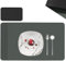 SÄNGER | Untersetzer & Platzsets abwaschbar aus Kunstleder 12 teilig, Platzdeckchen Tischuntersetzer für 6 Personen-rutschfest doppelseitig wasserdicht- Tischset Untersetzer Grau Schwarz 44,5 * 30cm