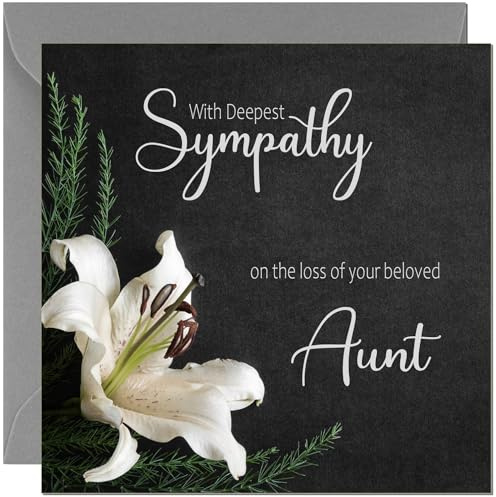 Trauerkarte für Tante – Deepest Sympathy on Losing Your Aunt Card, Sorry for your Lost