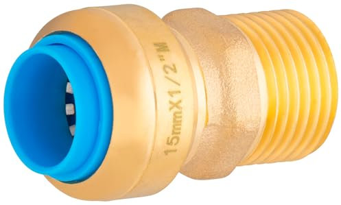 Raccord automatique universel Ø15 mâle 15x21 (1/2) TOUT PUSH
