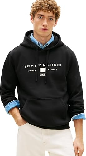 Tommy Hilfiger Herren Brand Love Tr Mono Stack Hoody Mw0mw42464 Kapuzenpullover (1er Pack)