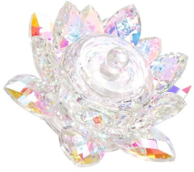 Beaupretty Lotus Kristall Waschbecher mit Deckel für Acrylflüssigkeit und Pulver Leicht zu Tragen und Verstauen für Nagelkunstschule und Privatnutzung