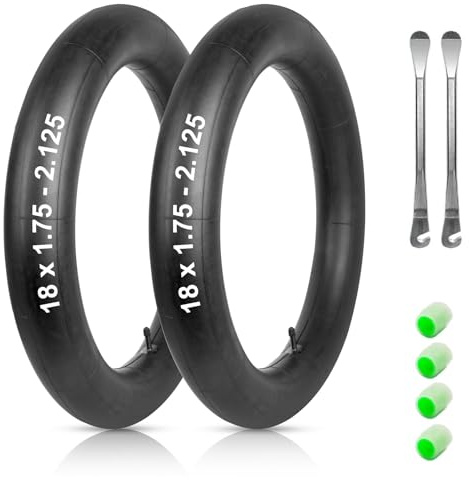 XUNNIU Manguera de 18 pulgadas 18 x 1,75 – 2,125 AV 32 mm, 2 unidades de 18 x 1,75/1,90/1,95/2.0/2.10/2.125, 18 pulgadas para bicicleta infantil/cámara de bicicleta
