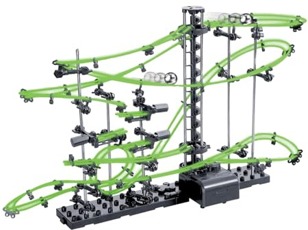Marble Roller Coaster Kit - STEM Pädagogisches Wissenschaftsspielzeug, Baupuzzle-Spiel, Kreatives Konstruktionsset | Murmelbahnen für Teenager, Erwachsene, Kinder, Freunde, Spielen, Herausforderung