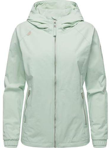 Ragwear Damen leichte Übergangsjacke kurze wasserdichte und atmungsaktive Funktionsjacke mit verstellbarer Kapuze Dizzea XS-XXL
