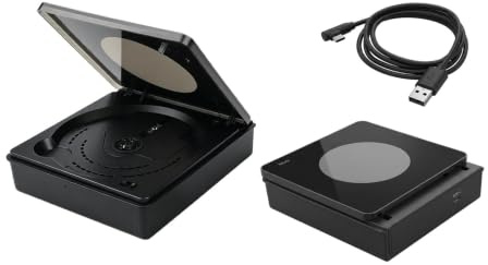 Lecteur CD Externe de Voiture, Lecteur DVD avec Connexion USB, qualité Audio sans Perte, Lecteur CD Portable pour Voiture, Design PC Compact pour systèmes de Navigation Android