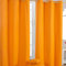 Homescapes 2er Set eifarbige Ösen Gardinen je B137 x L228 cm aus 100% Baumwolle, blickdichte Vorhänge/Dekoschals/Ösenvorhänge für Wohnzimmer oder Küche, orange