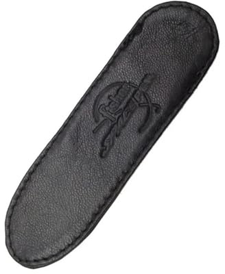Fisher Space Pen klein schwarz Leder Fall mit Fisher Logo