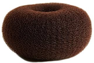 WIG ME UP - RH-046-15x7-brown XL Duttkissen für Haardutt Dutt Kissen Ring Haarrose Volumen Haarstyling braun sehr groß breit 15 x 7 cm
