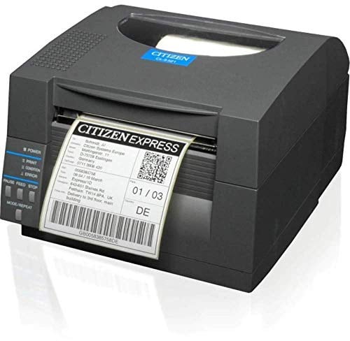 Citizen CL-S521 – Etikettendrucker (Thermodirekt, 203 DPI, 150 mm/Sek, Ethernet, Parallel, Seriell (RS-232), verkabelt, USB 1.1, serienmäßig) grau