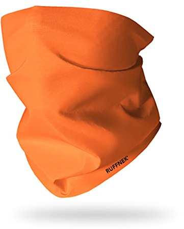 Ruffnek ORANGE FLUORESCENT - Hi Vis/Neon Neckwarmer/Snood Headwear Multi Scarf - Be Safe Be Seen, Nightbright, Safety Clothing - One Size | recycled microfibre, seamless, lightweight, quick drying, running, cycling, workwear, hi vis