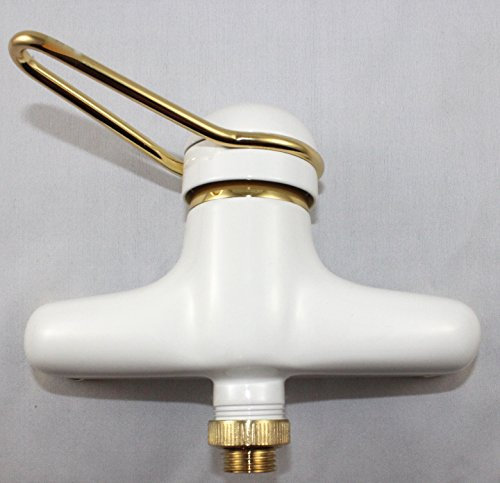 Armatur Duscharmatur Brausearmatur Dusche Einhebelmischer weiß gold