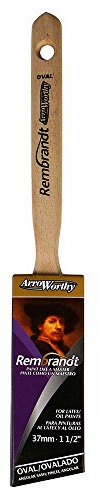 Linzer Arrworthy 6420-1-1/2 Rembrandt Angle Sash Semi-Oval Brush, Polyester, 1-1/2