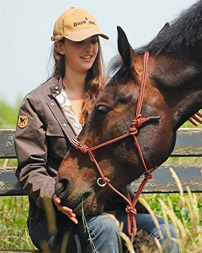 BeGentle Knotenhalfter Braun – Weiches, anschmiegsames Material – zweifarbige Optik – für Bodenarbeit & gebissloses Reiten – Größe Shetty