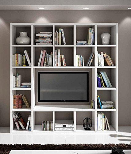 ZeroDueZero Mobile Libreria con Porta TV in Legno Bianco Frassinato Kubic