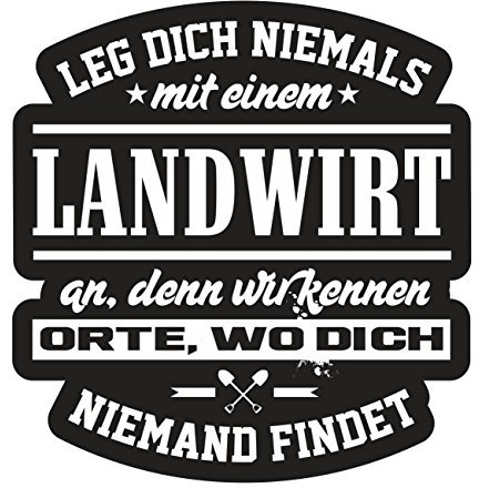 Aufkleber Wetterfest Landwirt 10 oder 40cm Bauer Traktor mähdrescher Geschenk