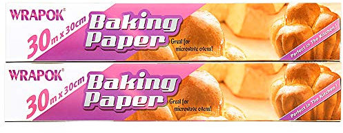 wrapok antihaftbeschichtet Pergament Backpapier 80 Fläche Kofferraumwanne für Kuchenform & Cookie Tabelle elfenbeinfarben