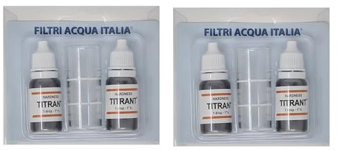 Titrant Lot de 4 kits d'analyse de dureté de l'eau (degrés français) pour mesurer le calcaire