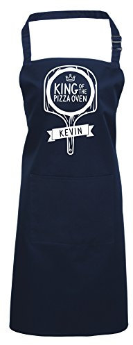 Edward Sinclair | KING OF THE PIZZA OVEN | White Print | Navy Apron