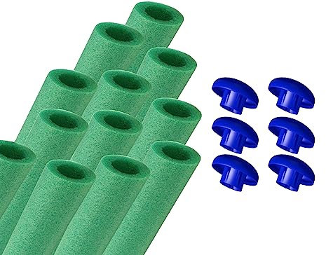 walexo 12 x Trampolin Schaumstoff Schaumstoffabdeckung für 6 Stangensysteme (92 cm, Hellgrün)