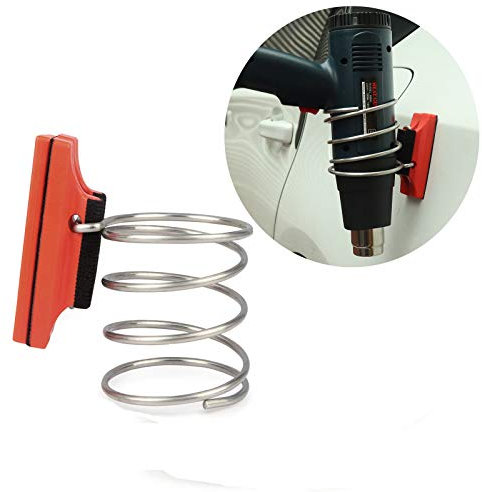 Winjun Heißluftpistole Edelstahl Halter mit 2 STK. Montagemagnete für Autofolie Fensterfolie Tönungsfolie Werkzeug