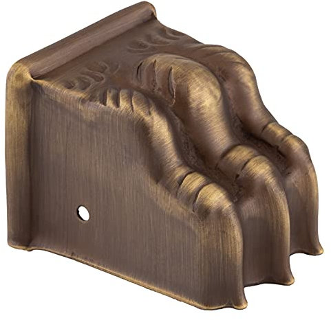 Medium Stamped Antique Brass Furniture Leg Claw Feet | Toe Cap to Protect Feet of Table, Dresser, Sofa | Antique Furniture Reproduction Hardware | UA-376-TCAB (4)