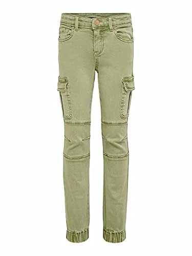 ONLY Mädchen Konmissouri Reg ANK Life Cargo PNT Noos Jeans, Oil Green, 152 EU