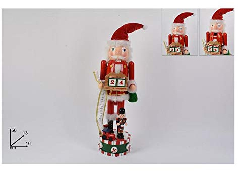 Di Canio Store Wooden Nutcracker Soldier with Calendar 50CM