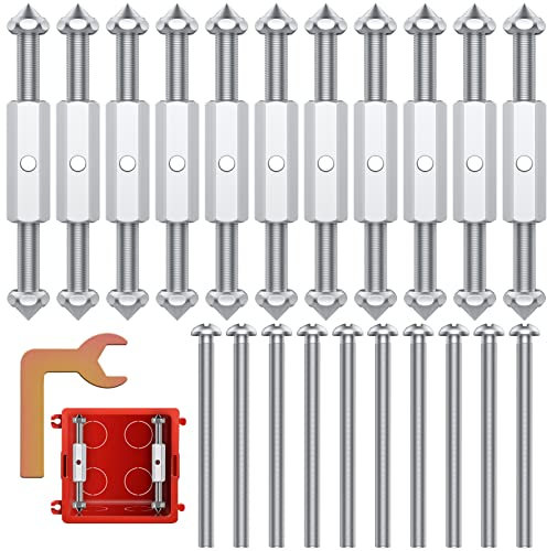 Kit Riparazione Cassetta Elettrica 86 Tipo 10 Set Scatola Elettriche da Muro Riparazione Materiale Elettrico Kit Riparazione Scatola Riparatore Supporto Asta Elettricista Accessori (66-85 mm)