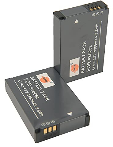 DSTE 2-Pack Ersatz Batterie Akku Kompatibel für FXDC02 Drift HD Ghost DSLR Digatal Kamera