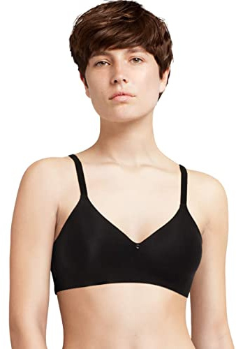Chantelle Women's, C COMFORT, Wirefree Support Bra, Women's invisible lingerie, Black, 34F