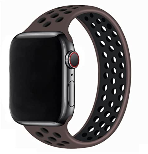 Correa de Silicona Compatible con Correa Apple Watch 38mm 40mm 41mm, Pulsera Deportiva Elástica Transpirable para iWatch Series 8 7 6 5 4 3 SE(XS,Marrón Oscuro)