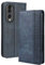 MOJIA Coque pour Honor 70 5G, Étui en Cuir, PU Housse Pochette Antichoc et Anti-Rayures Fonction Stand Rabat de Portefeuille Etui Coque. Bleu