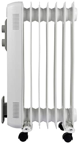 Bimar S827 Elektro-Heizkörper, Ölkühler mit niedrigem Verbrauch, Heizung mit 7 Elementen und 5 Kanälen für Zirkulation einstellbar, 3 Heizleistungen, tragbar