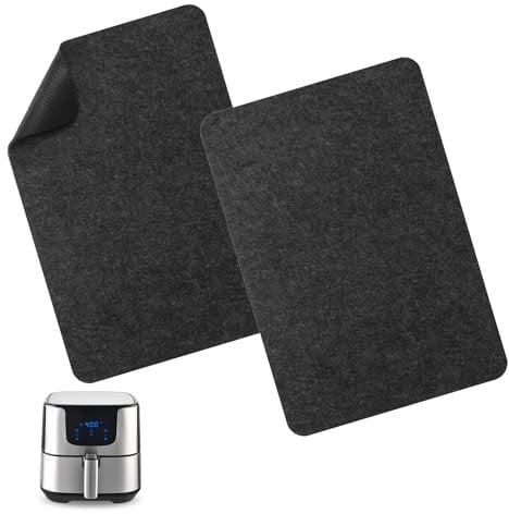 Smilcloud Heat Resistant Mat for Air Fryer, 2 PCS Kitchen Heat Protector Mat Non-Slip Mixer Mover Mats Felt Dish Drying Mat for Ninja Air Fryer, Coffee Maker, Blender, Microwave